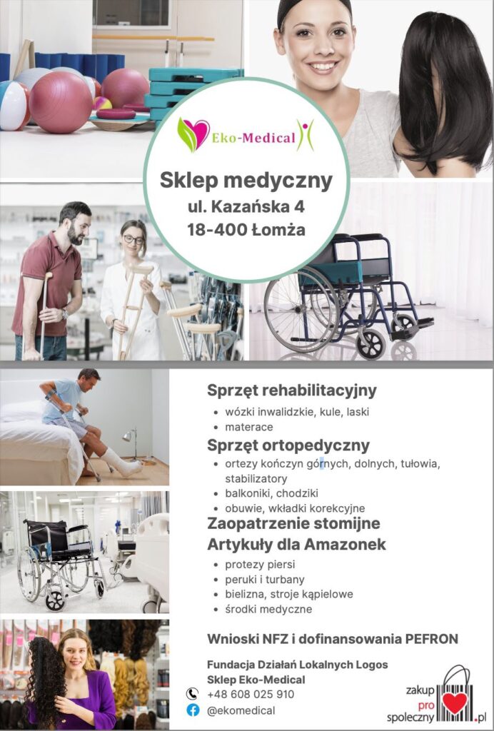 Oferta z listą sprzętu m.in. do rehabilitacji Eko-Medical Sklep medyczny ul. Kazańska 4 18-400 Łomża.