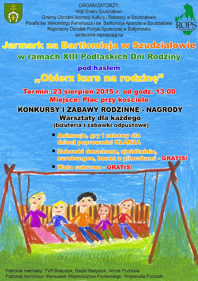 Zaproszenie Na Festyn Rodzinny W Szudziałowie Regionalny Ośrodek