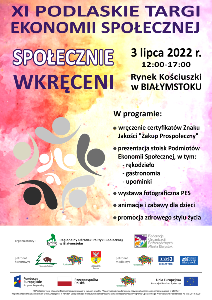 Plakat promujący 11 targi ekonomii społecznej 